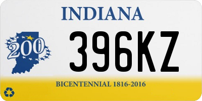 IN license plate 396KZ