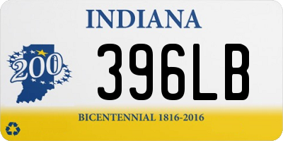 IN license plate 396LB