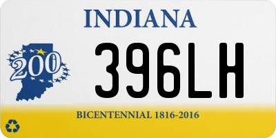 IN license plate 396LH