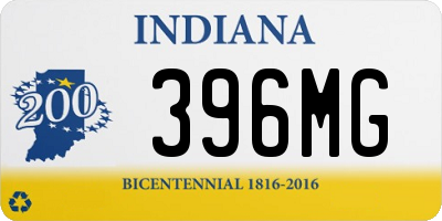 IN license plate 396MG