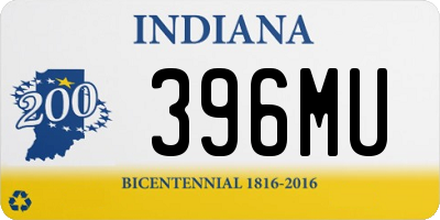 IN license plate 396MU