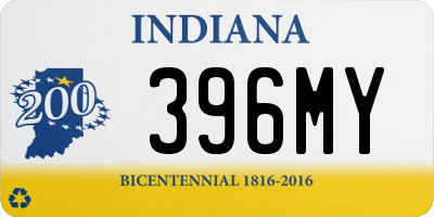IN license plate 396MY