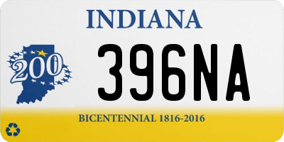 IN license plate 396NA