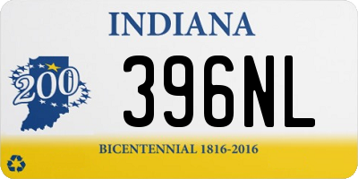 IN license plate 396NL