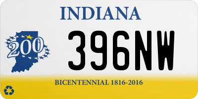 IN license plate 396NW