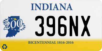 IN license plate 396NX