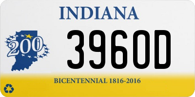 IN license plate 396OD