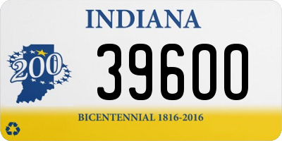 IN license plate 396OO