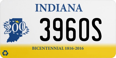 IN license plate 396OS