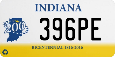 IN license plate 396PE