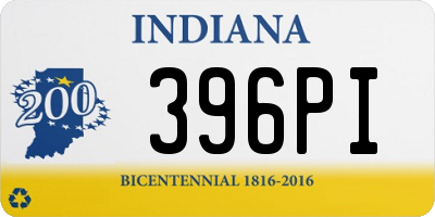 IN license plate 396PI