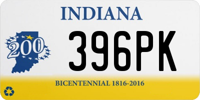 IN license plate 396PK