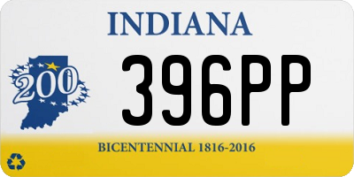 IN license plate 396PP