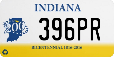 IN license plate 396PR