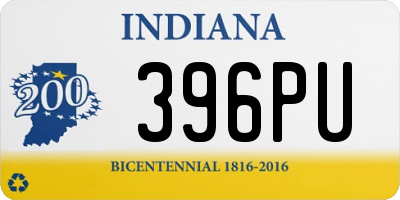 IN license plate 396PU