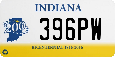 IN license plate 396PW