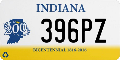 IN license plate 396PZ