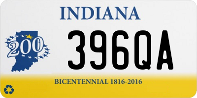 IN license plate 396QA