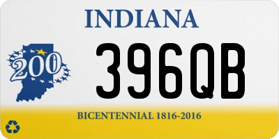 IN license plate 396QB