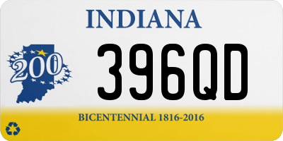 IN license plate 396QD