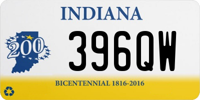 IN license plate 396QW