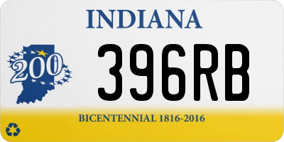 IN license plate 396RB