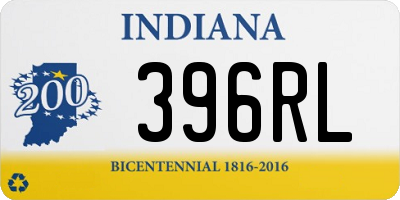 IN license plate 396RL