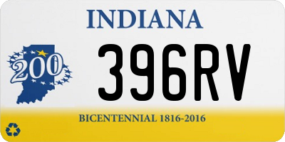 IN license plate 396RV