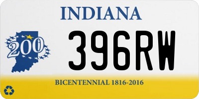 IN license plate 396RW