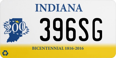 IN license plate 396SG