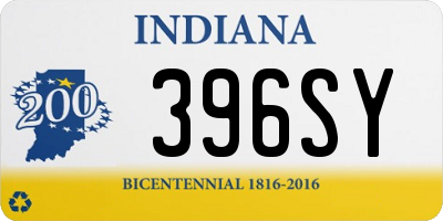 IN license plate 396SY