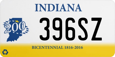 IN license plate 396SZ