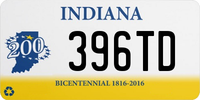 IN license plate 396TD