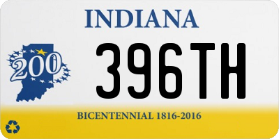 IN license plate 396TH