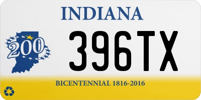 IN license plate 396TX