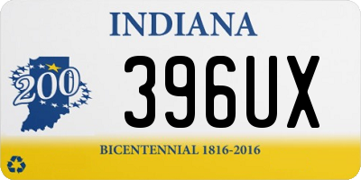 IN license plate 396UX