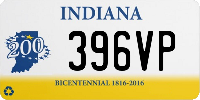 IN license plate 396VP