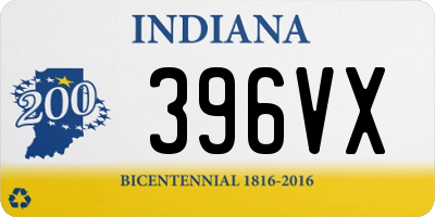 IN license plate 396VX