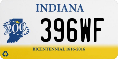 IN license plate 396WF