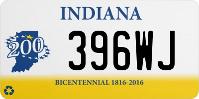 IN license plate 396WJ