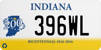 IN license plate 396WL