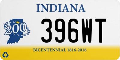 IN license plate 396WT