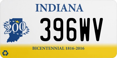 IN license plate 396WV
