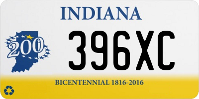 IN license plate 396XC