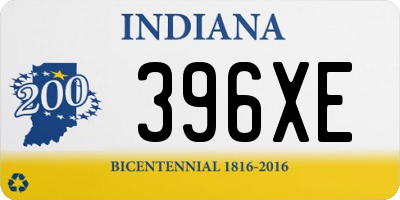 IN license plate 396XE