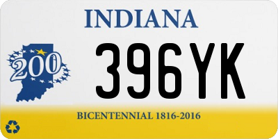IN license plate 396YK
