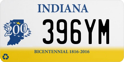 IN license plate 396YM