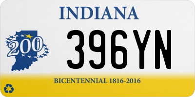 IN license plate 396YN