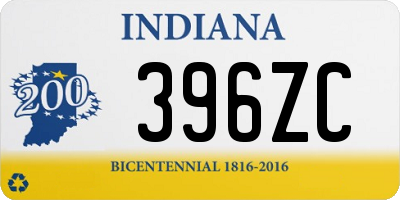 IN license plate 396ZC