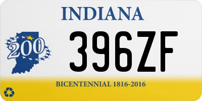 IN license plate 396ZF